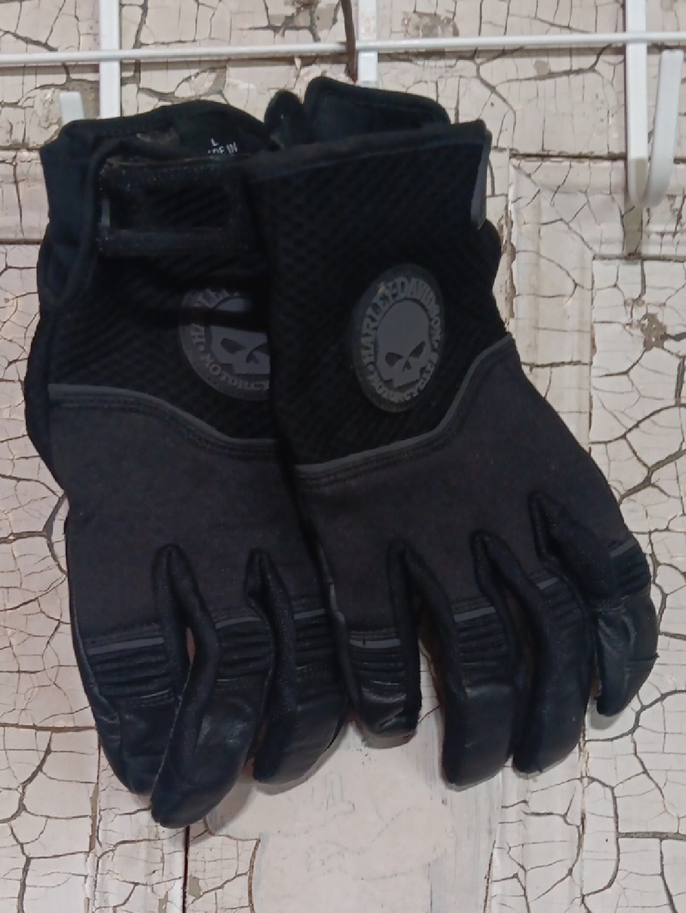 Harley-Davidson Black Men's  Newhall Mixed Media Riding Gloves